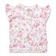 Flamingos Organic Short Sleeve Top with Frill - Thumbnail 2