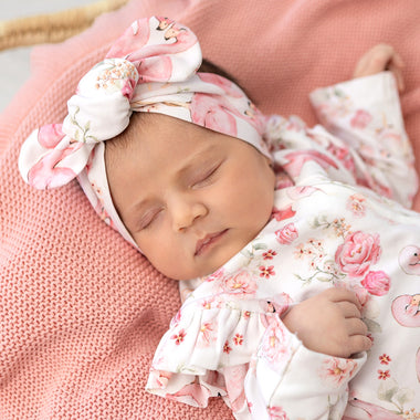 Flamingos Organic Topknot | Snuggle Hunny