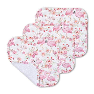 Flamingos Organic Wash Cloths - 3 Pack | Snuggle Hunny