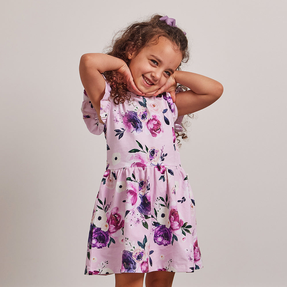 Floral Kiss Short Sleeve Organic Dress - View 4