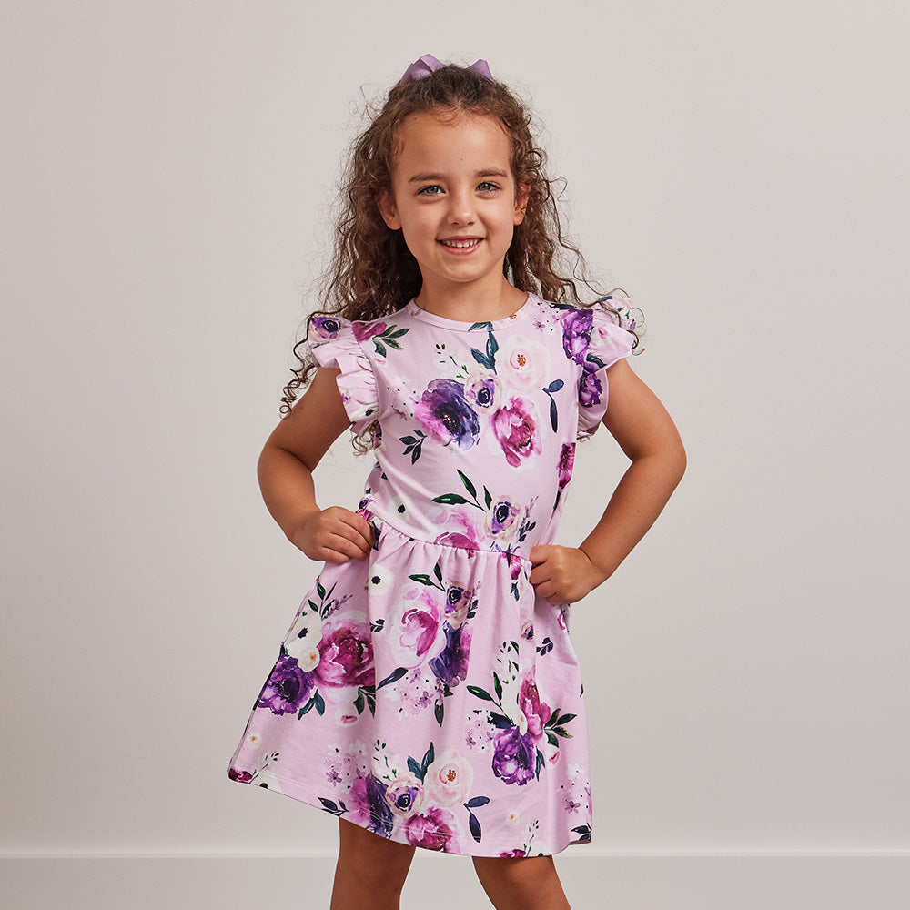 Floral Kiss Short Sleeve Organic Dress - View 14