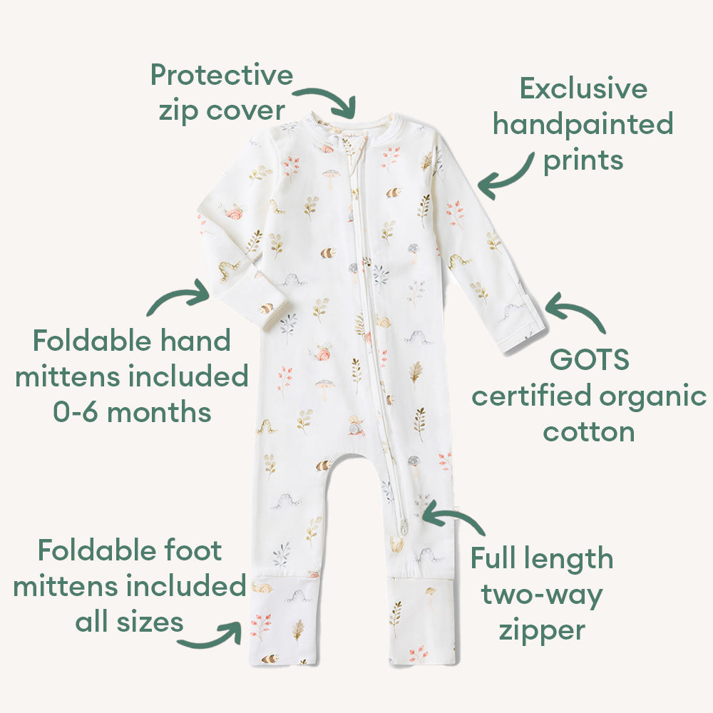 Garden Friends Organic Snugglesuit Convertible Romper - View 4