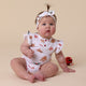 Gingerbread Short Sleeve Organic Bodysuit with Frill - Thumbnail 6