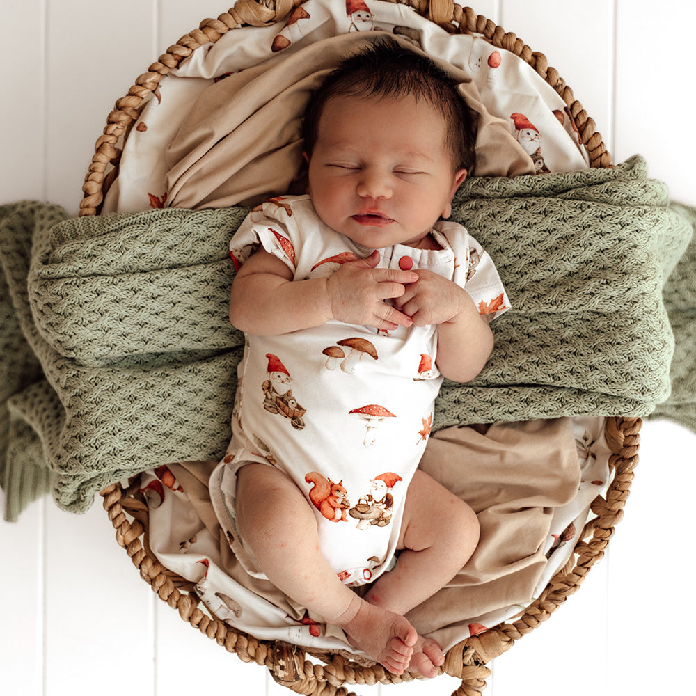 Gnomes Short Sleeve Organic Bodysuit - View 12