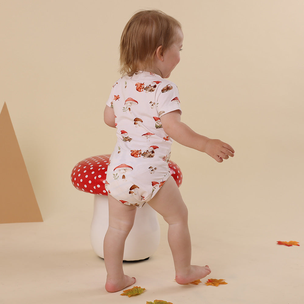 Gnomes Short Sleeve Organic Bodysuit - View 9