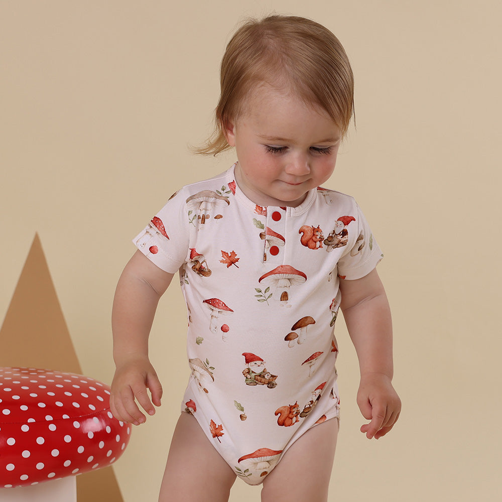 Gnomes Short Sleeve Organic Bodysuit - View 13