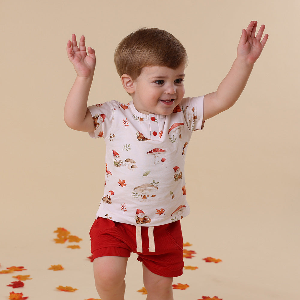 Red Organic Shorts - View 1