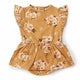 Golden Flower Short Sleeve Organic Dress - Thumbnail 2