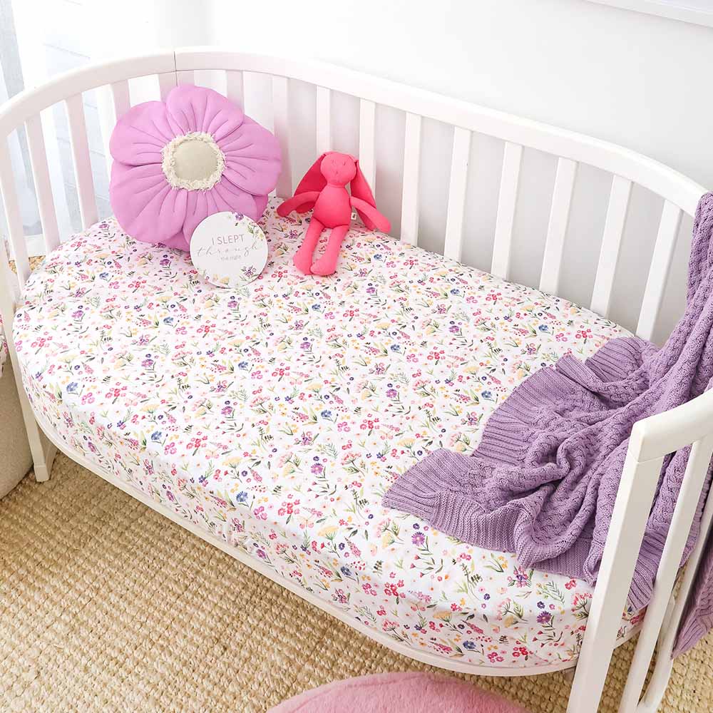 Gracie Organic Fitted Cot Sheet - View 1