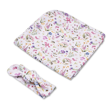 Gracie Organic Jersey Wrap & Topknot Set | Snuggle Hunny