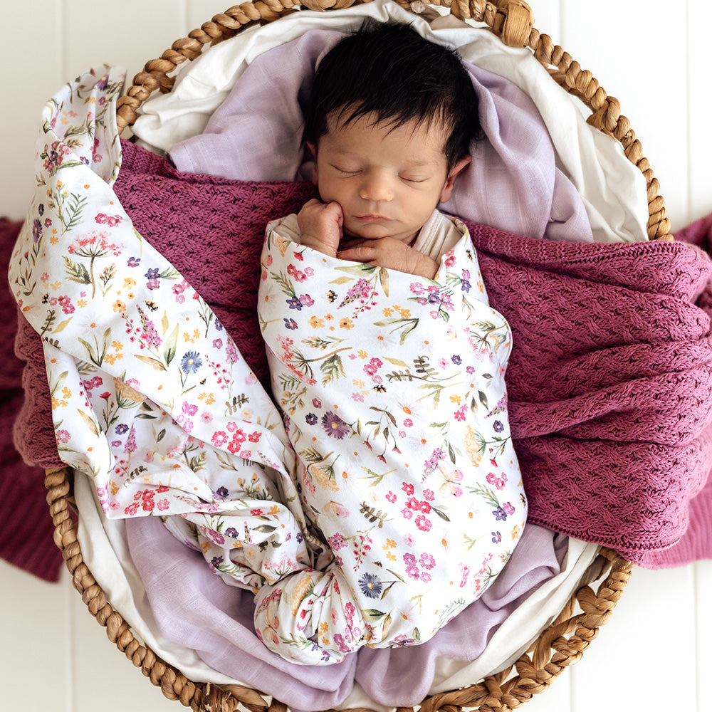 Gracie Organic Jersey Wrap & Topknot Set - View 7
