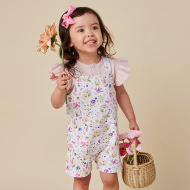 Gracie Organic Snuggle Overall Shorts | Snuggle Hunny