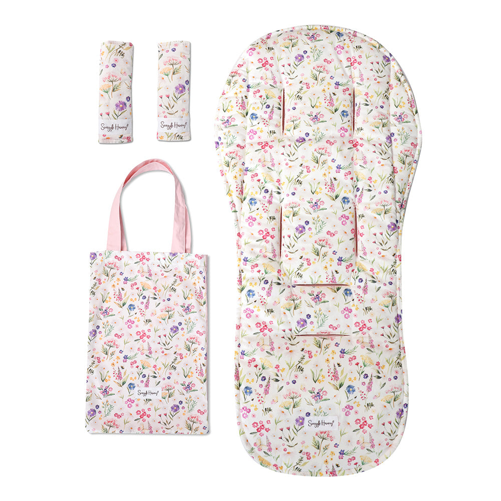 Bundle - Gracie Pram Liner & Strap Cover Set - View 1