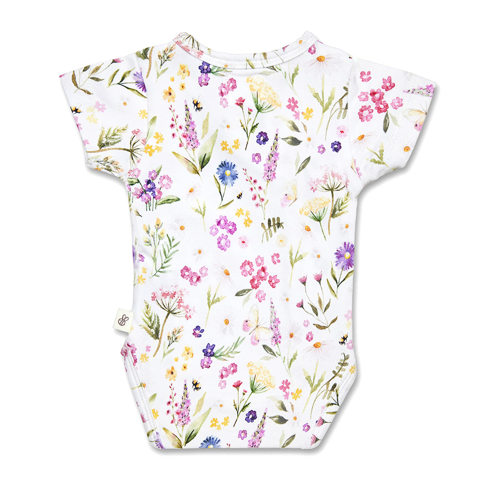 Gracie Short Sleeve Organic Kimono Bodysuit - View 5