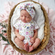 Gracie Short Sleeve Organic Kimono Bodysuit - Thumbnail 1