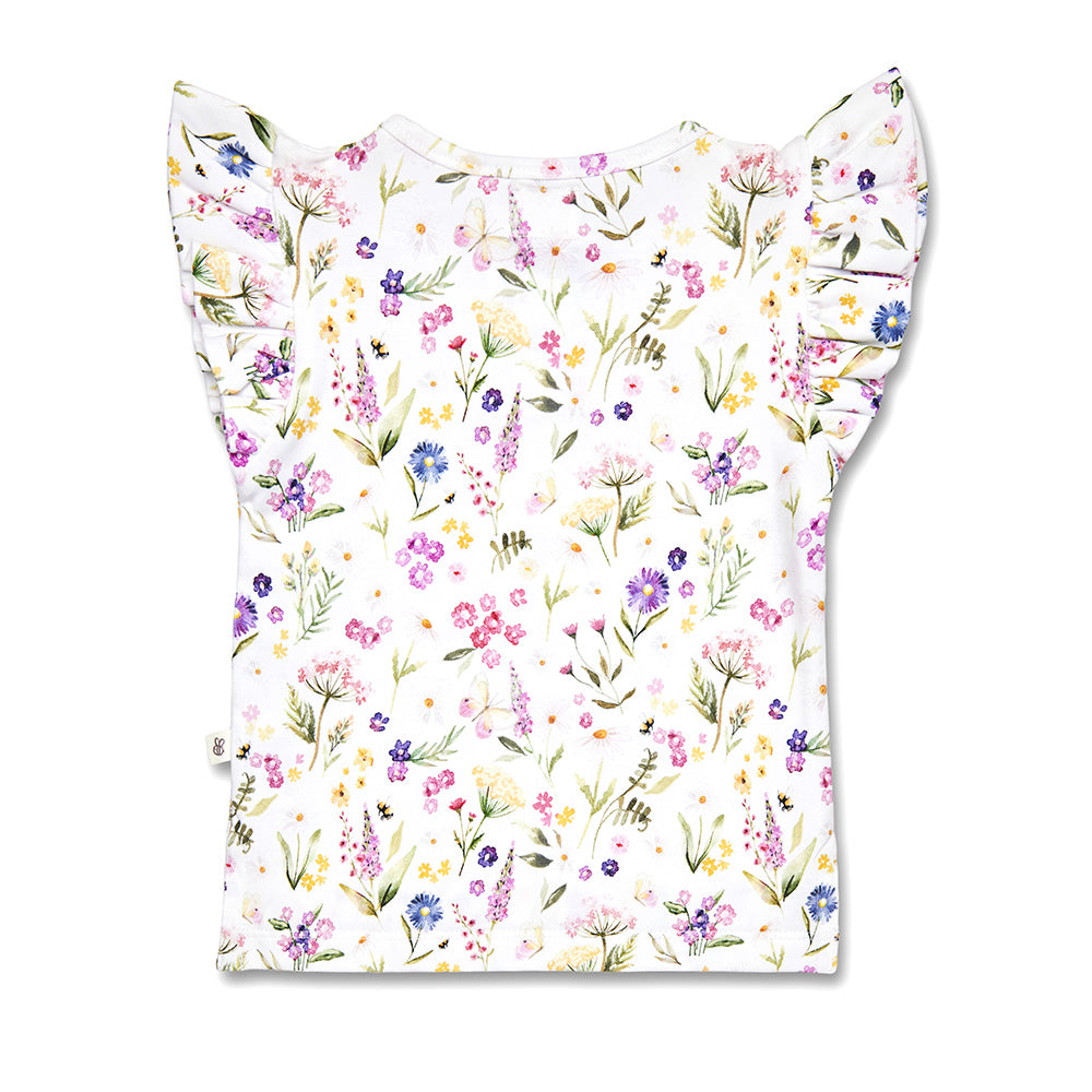 Gracie Organic Short Sleeve Top with Frill - View 7