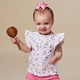 Gracie Organic Short Sleeve Top with Frill - Thumbnail 4