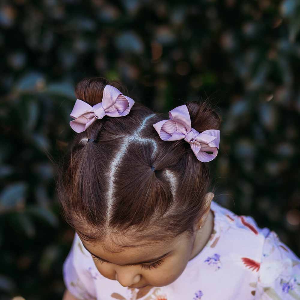 Lilac Piggy Tail Hair Clips - Pair - View 1