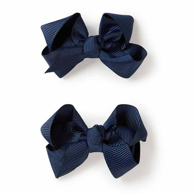Navy Blue Piggy Tail Hair Clips - Pair-Snuggle Hunny