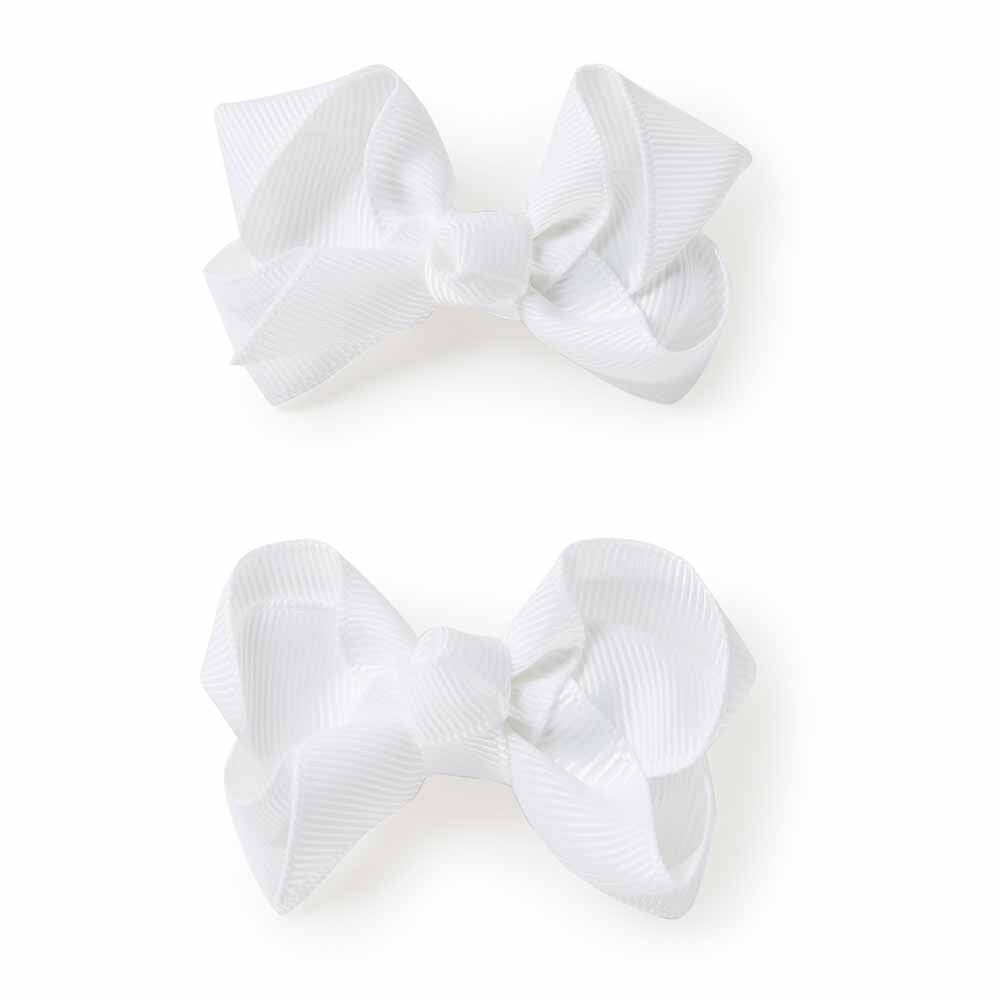 White Piggy Tail Hair Clips - Pair - View 2