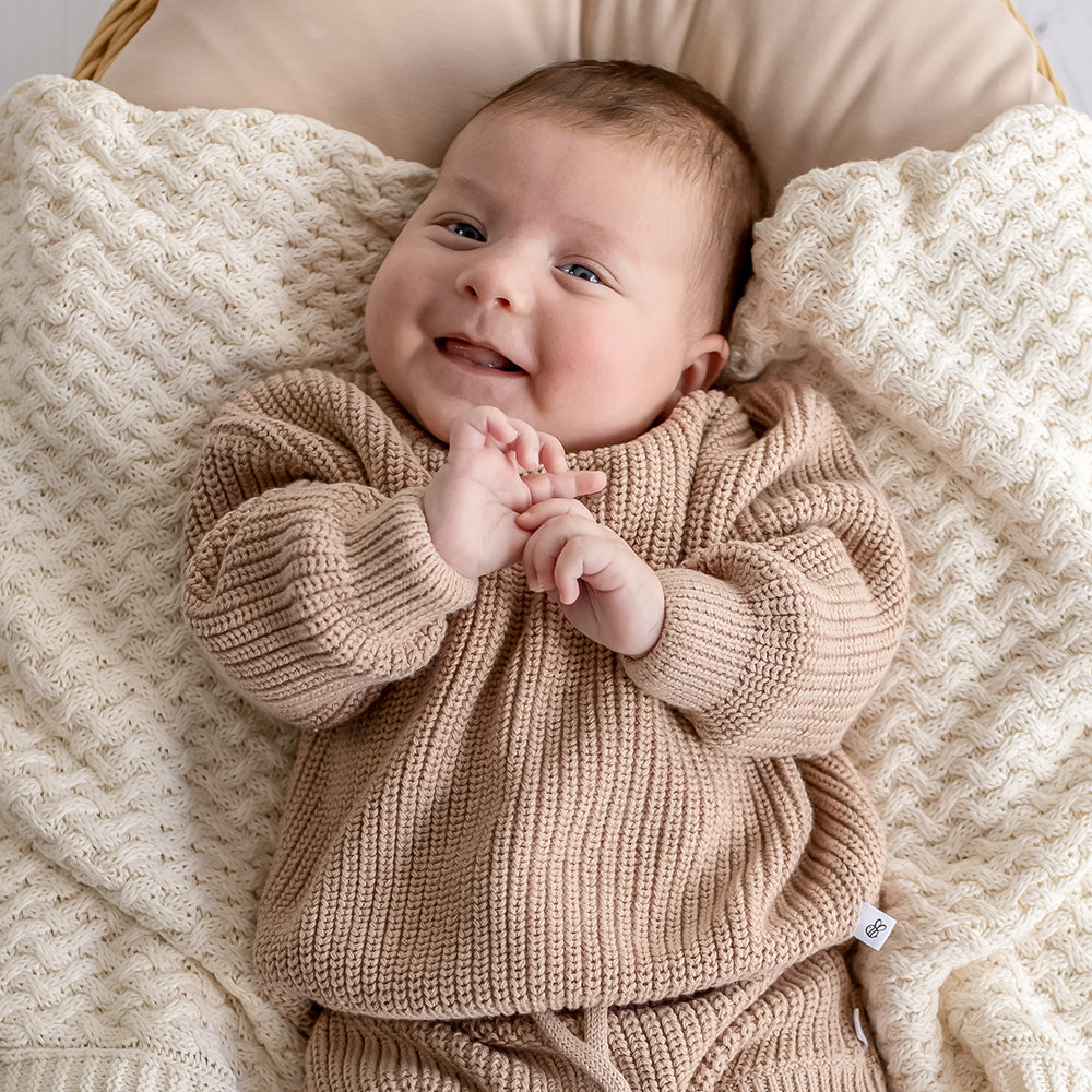 Hazelnut Oversized Cotton Knit Jumper - View 8