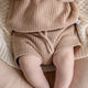 Hazelnut Organic Cotton Knit Shorts - Thumbnail 5