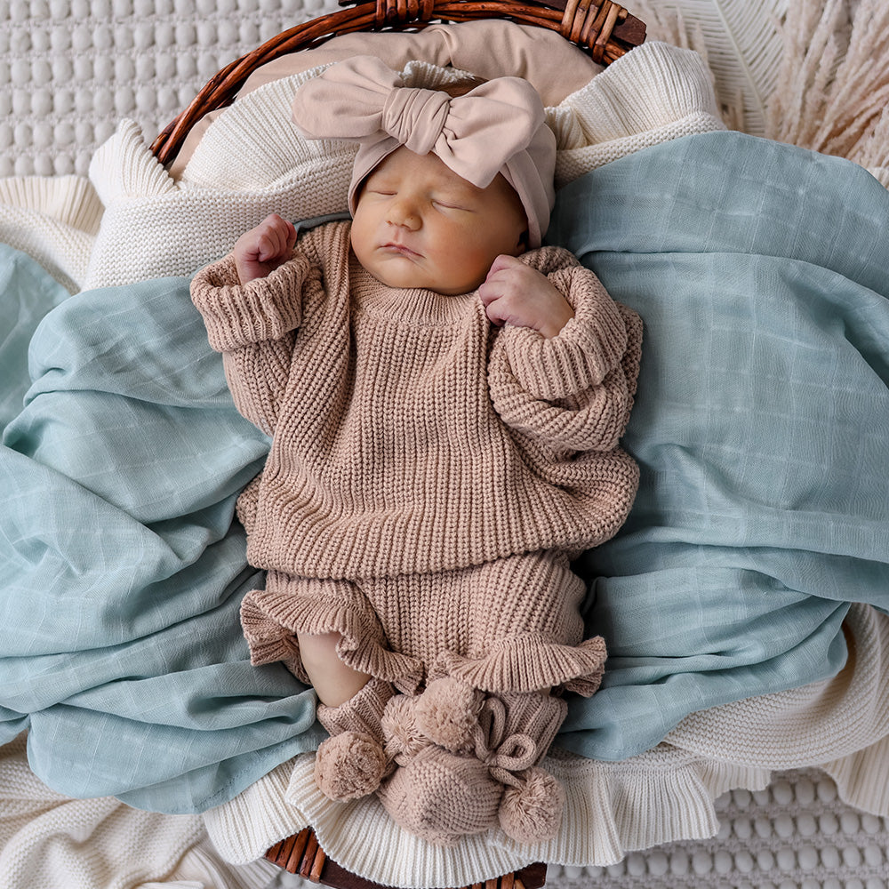 Hazelnut Oversized Cotton Knit Jumper - View 12