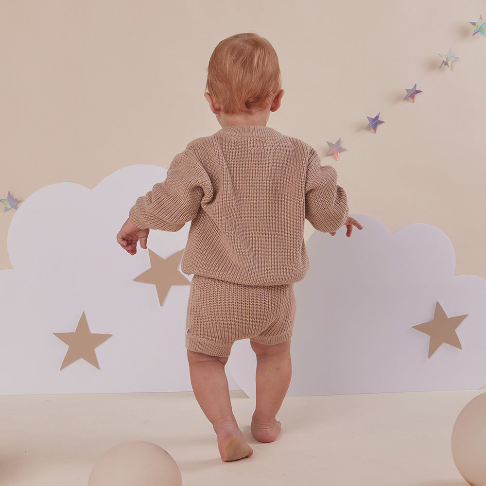 Hazelnut Oversized Cotton Knit Jumper - View 6