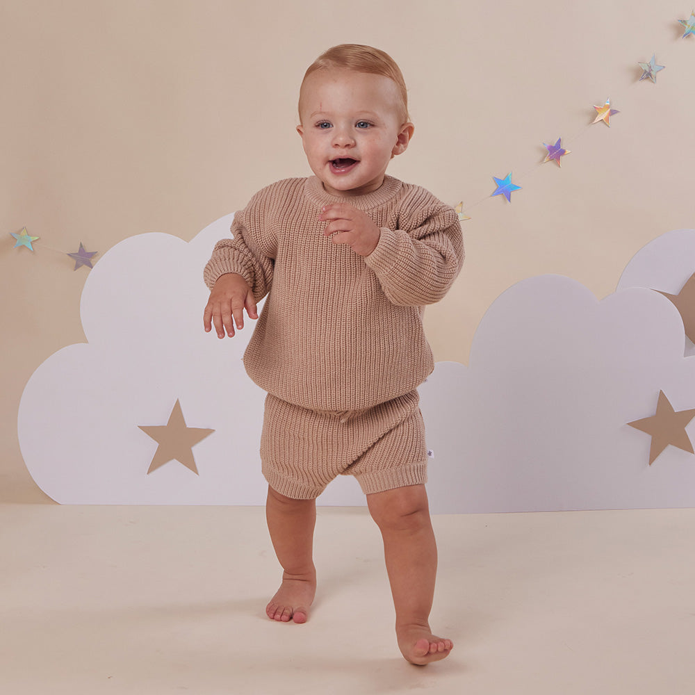 Hazelnut Oversized Cotton Knit Jumper - View 19