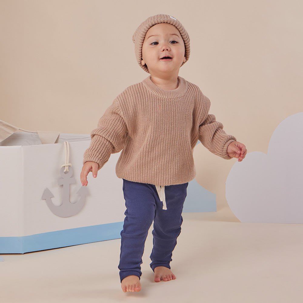 Hazelnut Oversized Cotton Knit Jumper - View 16