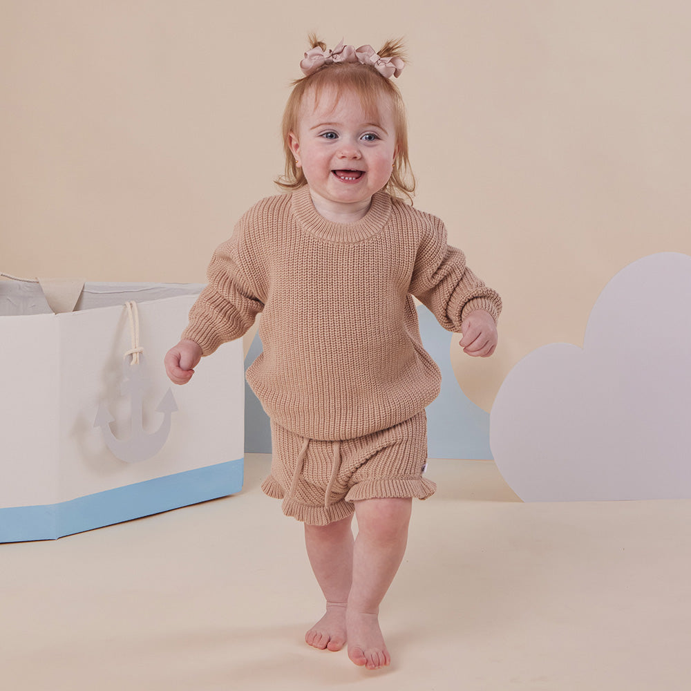 Hazelnut Oversized Cotton Knit Jumper - View 17