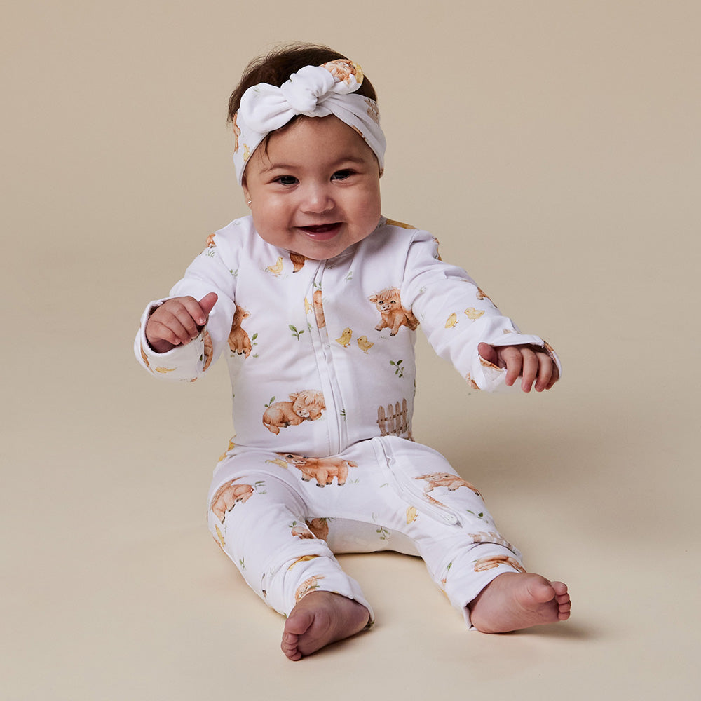Highland Cows Organic Snugglesuit Convertible Romper - View 10