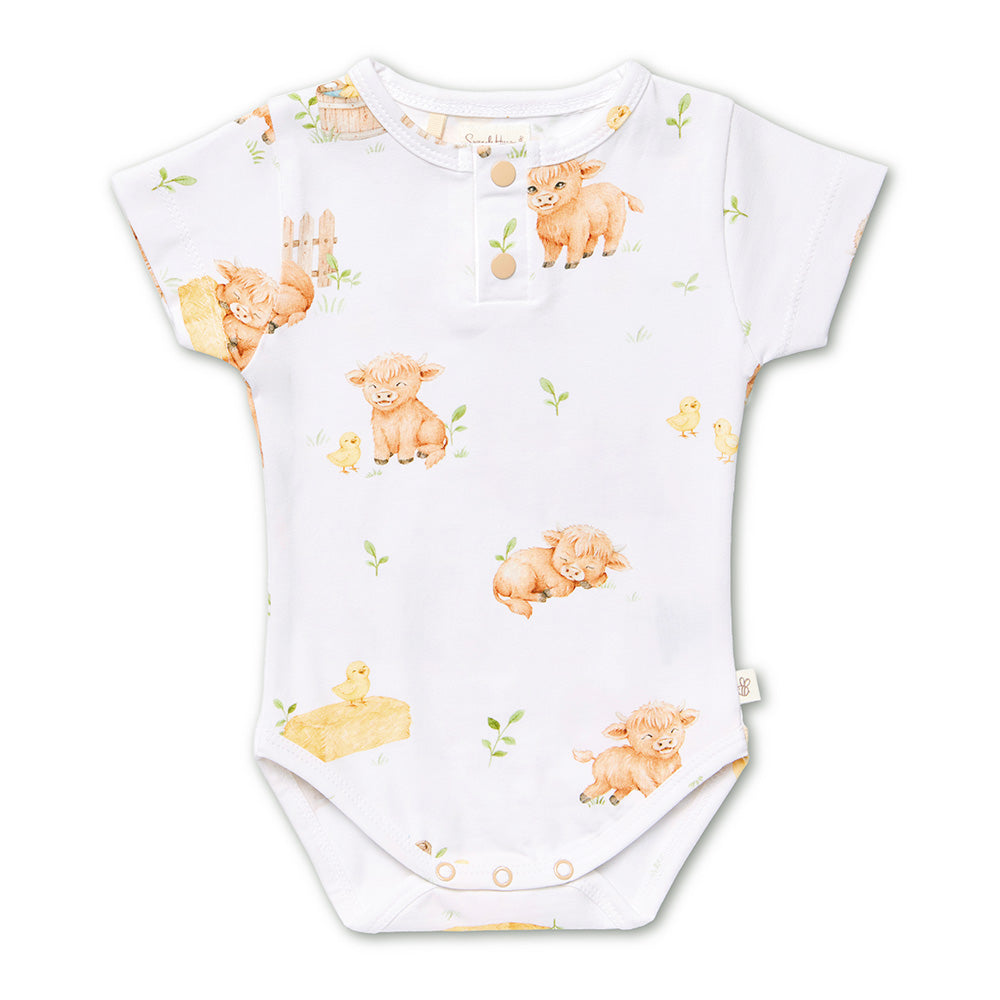 Highland Cows Short Sleeve Organic Bodysuit - View 2