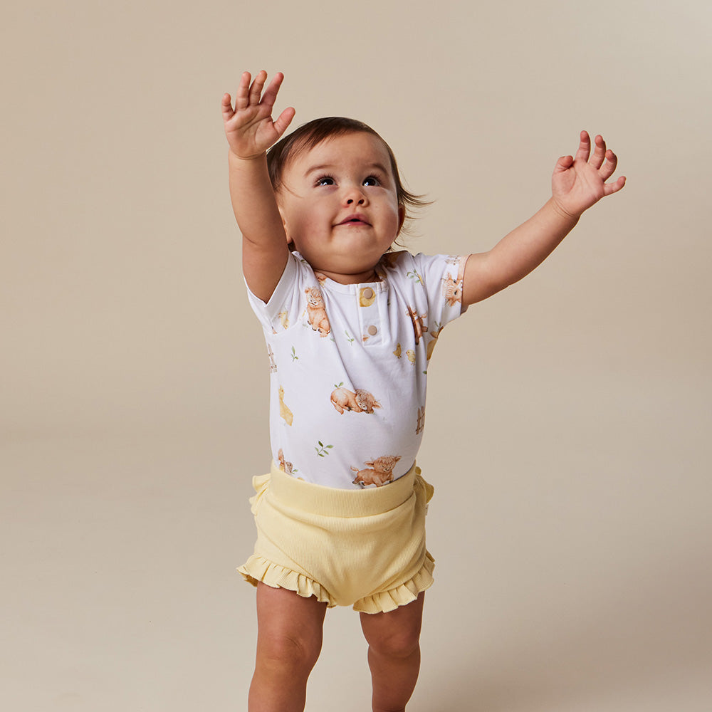 Highland Cows Short Sleeve Organic Bodysuit - View 9