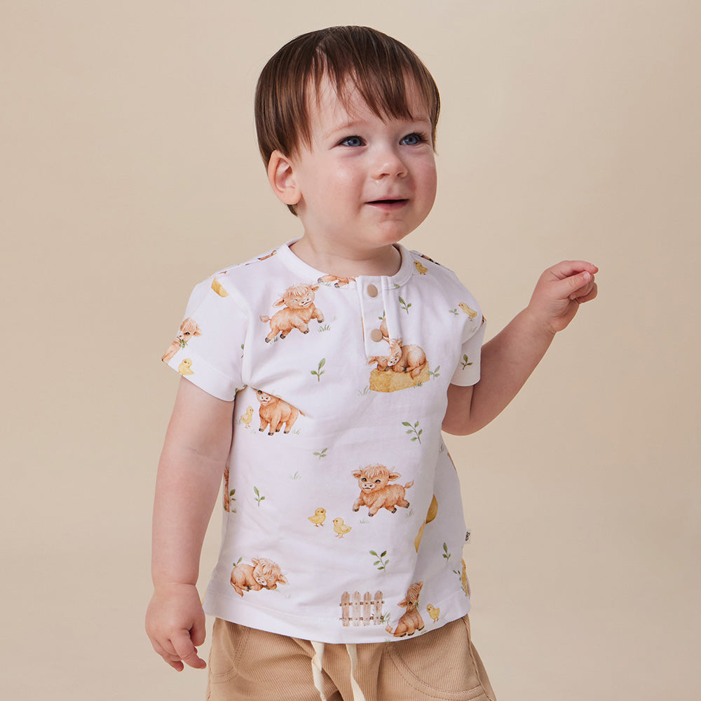 Highland Cows Organic Short Sleeve Top - View 15