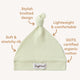 Honeydew Ribbed Organic Knotted Beanie - Thumbnail 4