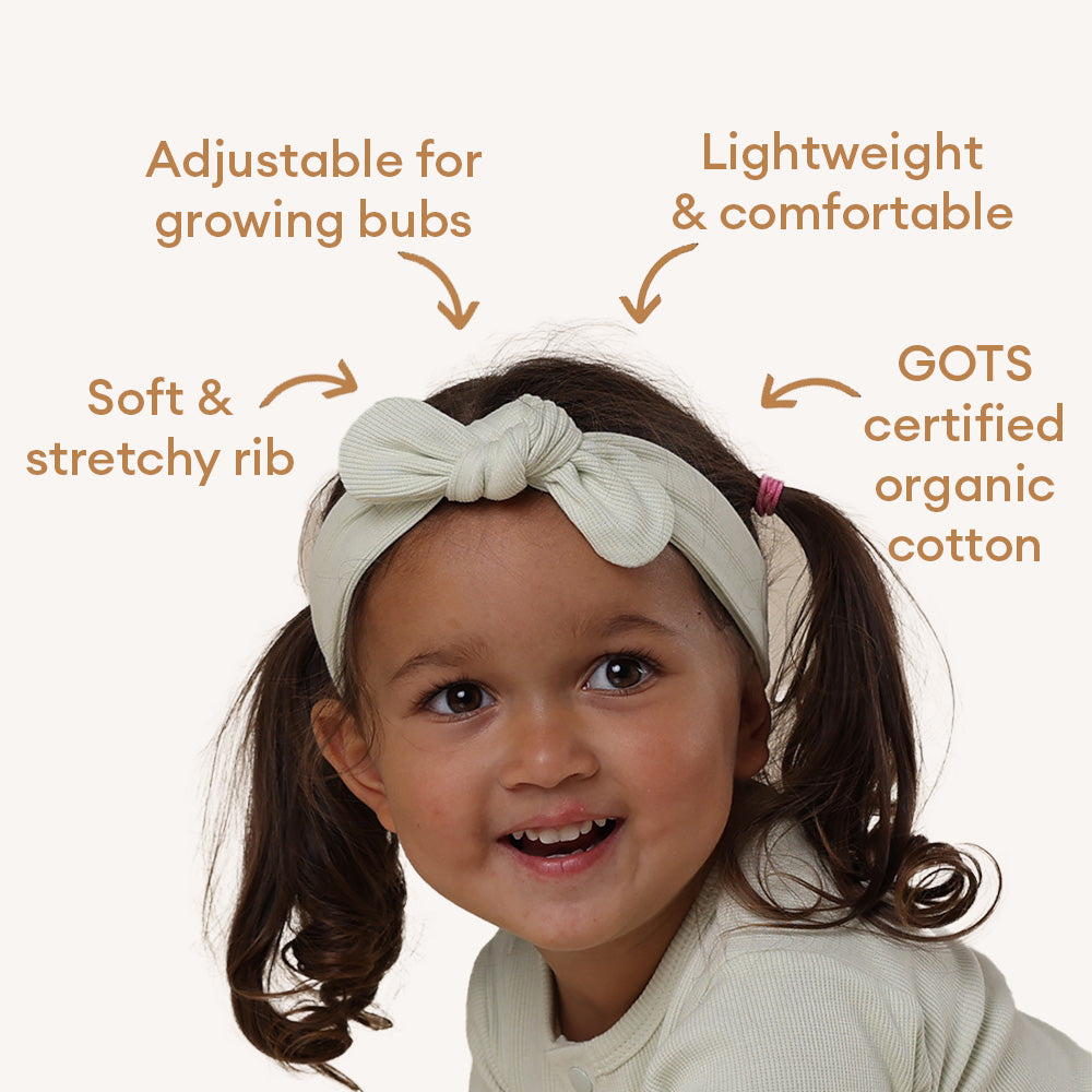Honeydew Ribbed Organic Topknot - View 4