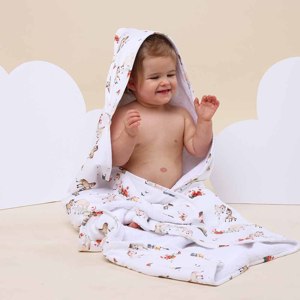 Pony Pals Organic Hooded Baby Towel - View 3