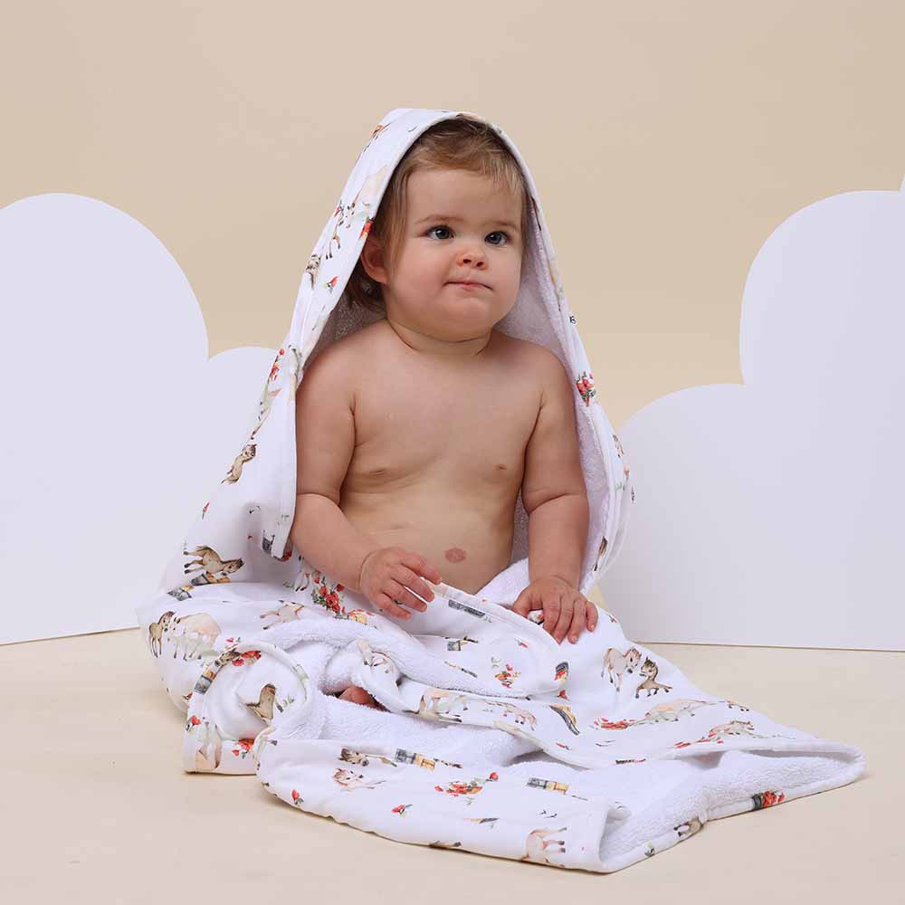 Pony Pals Organic Hooded Baby Towel - View 4