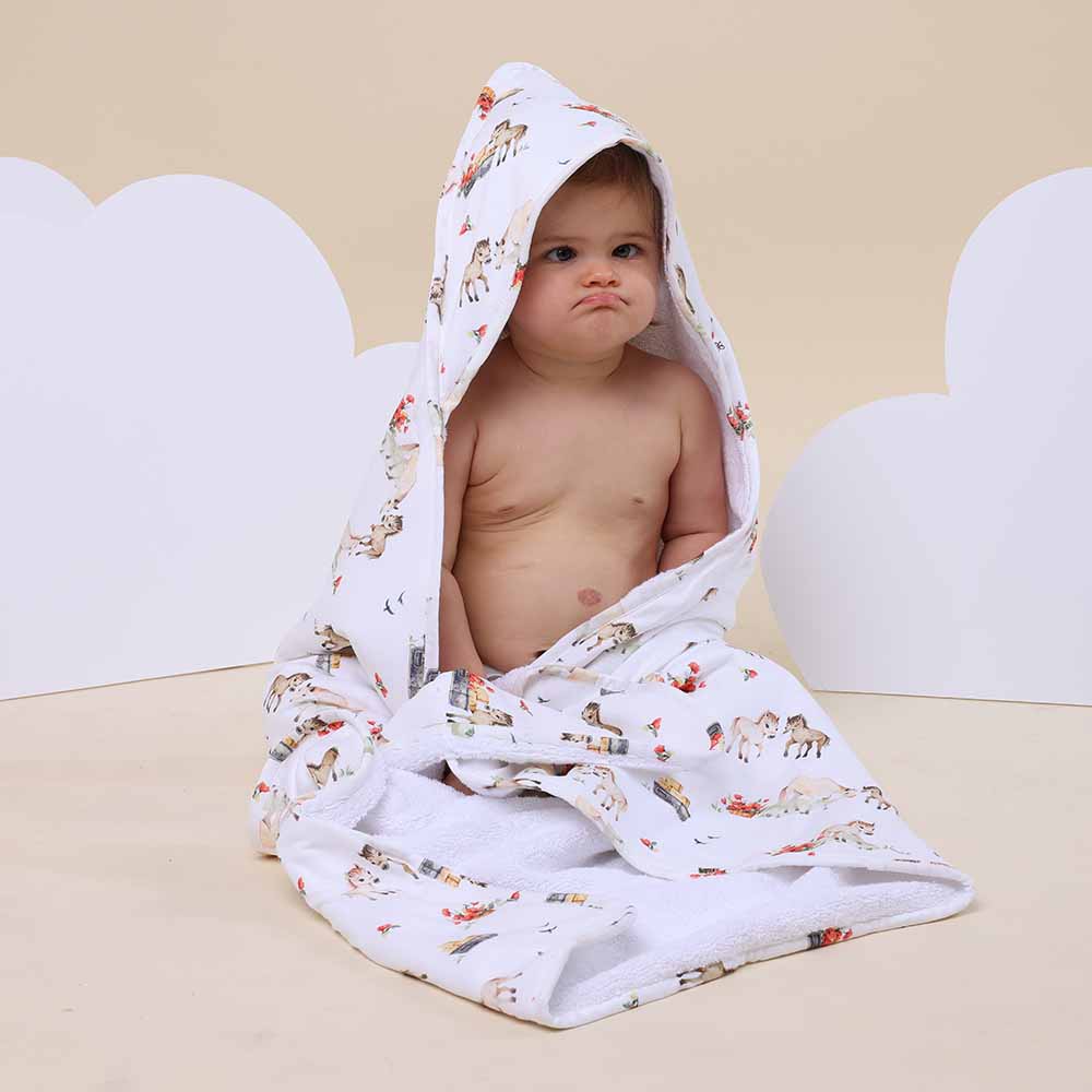 Pony Pals Organic Hooded Baby Towel - View 5