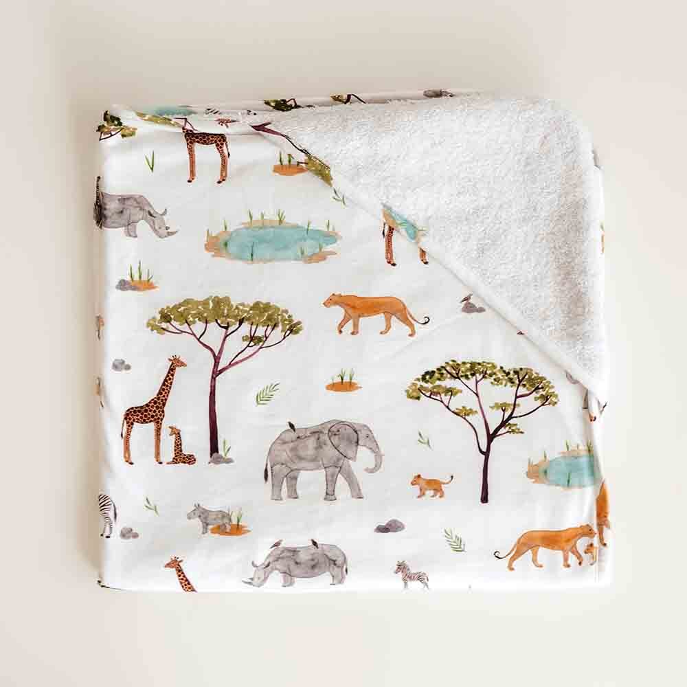 Safari Organic Hooded Baby Towel - View 3