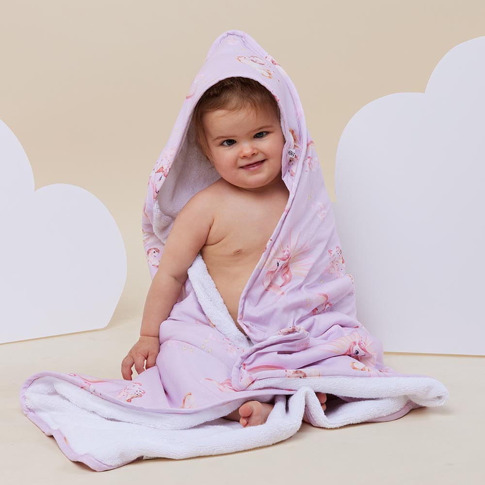 Unicorn Organic Hooded Baby Towel - View 1