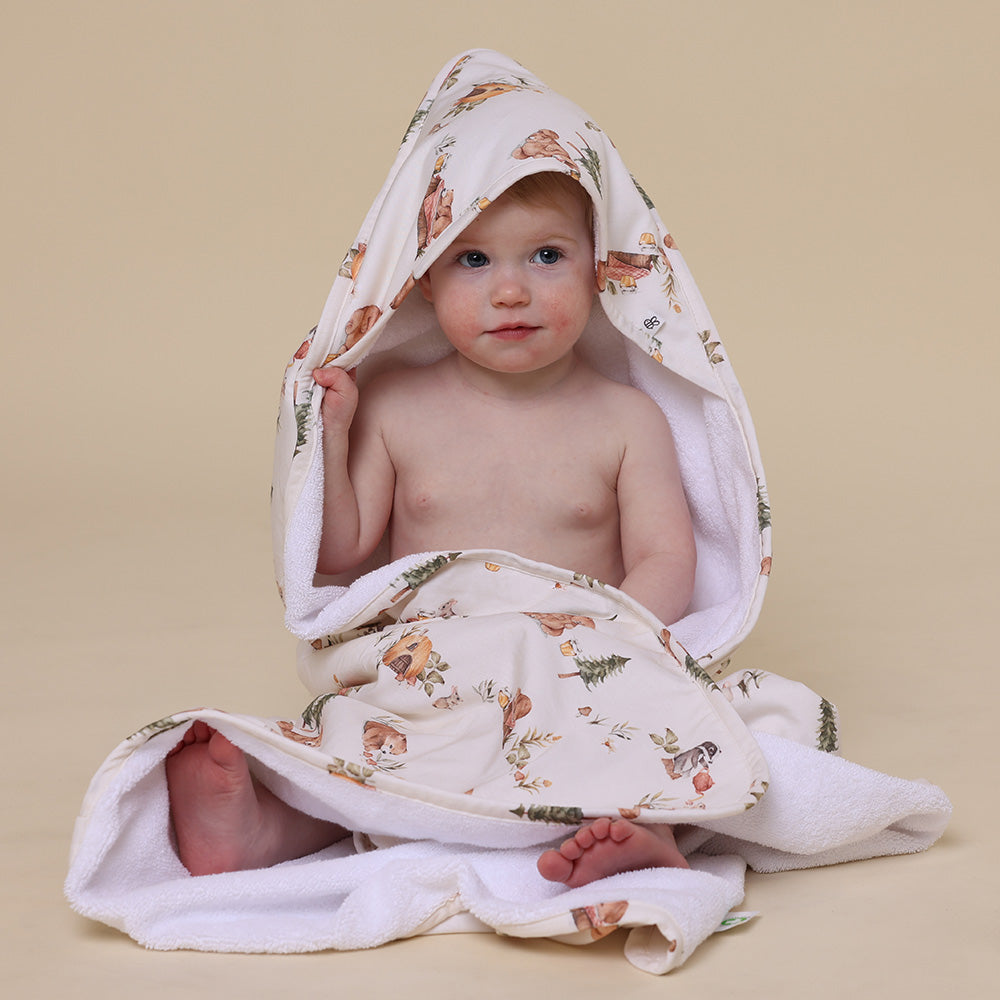 Bears Organic Baby Towel & Wash Cloth Set - View 2