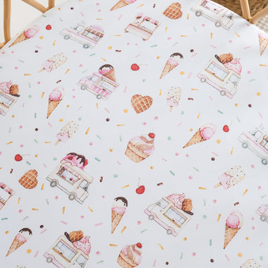 Ice Creams Organic Bassinet Sheet / Change Pad Cover | Snuggle Hunny