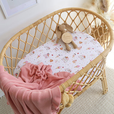 Ice Creams Organic Bassinet Sheet / Change Pad Cover | Snuggle Hunny