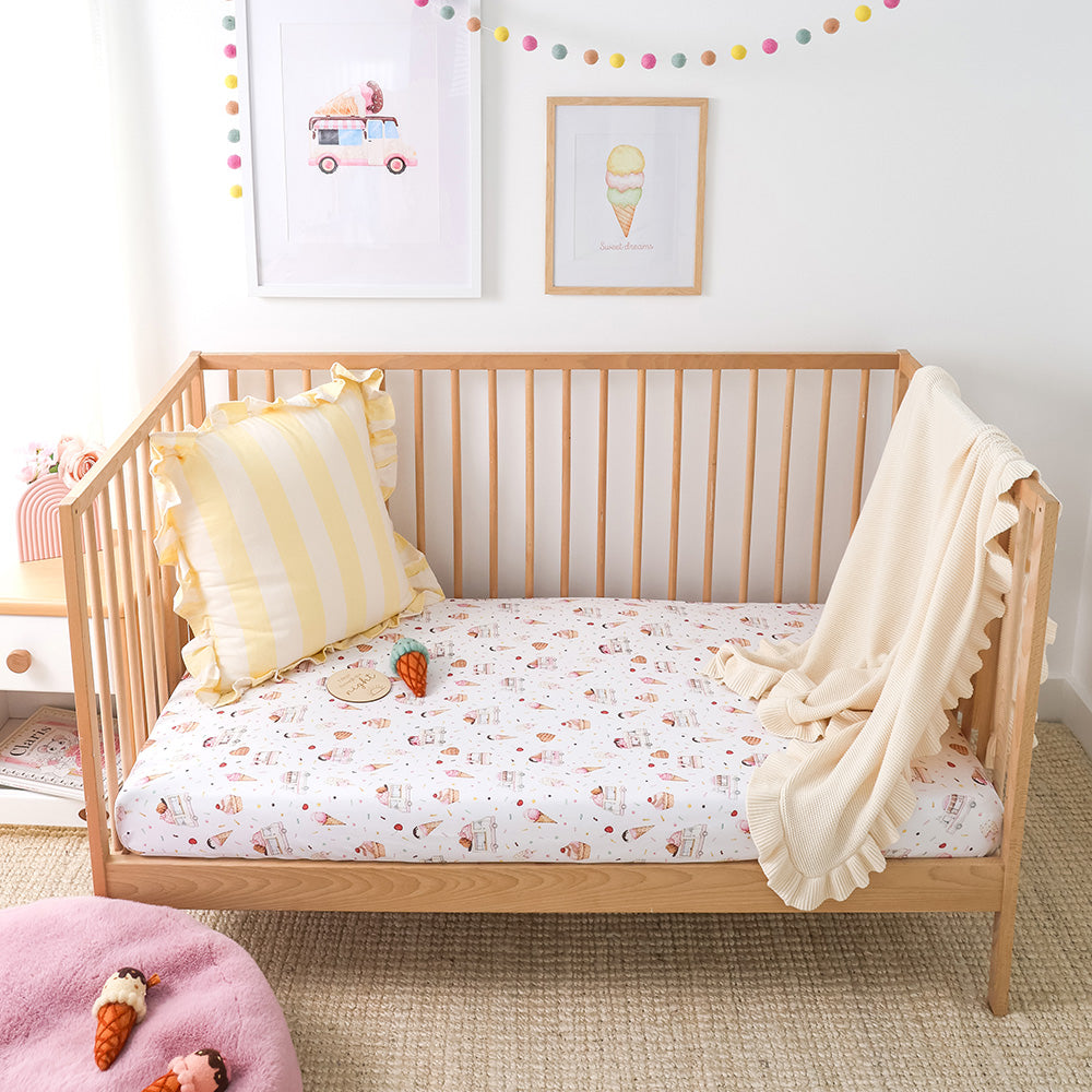 Ice Creams Organic Fitted Cot Sheet - View 1
