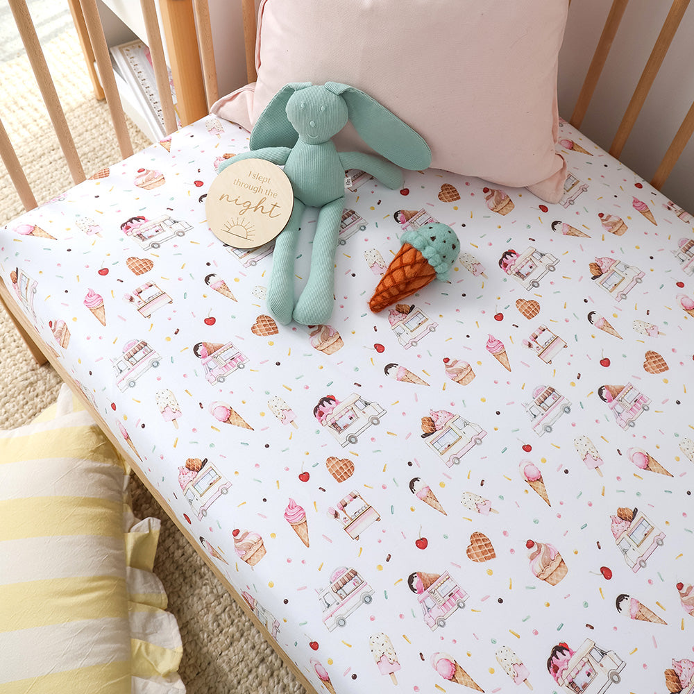 Ice Creams Organic Fitted Cot Sheet - View 3