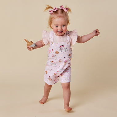Ice Creams Organic Snuggle Overall Shorts | Snuggle Hunny