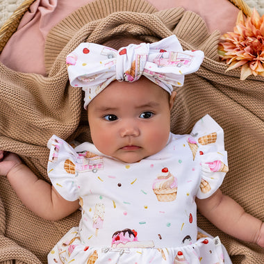 Ice Creams Organic Oversized Bow | Snuggle Hunny