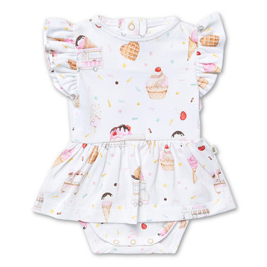 Ice Creams Short Sleeve Organic Dress | Snuggle Hunny